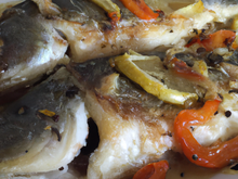 Poisson cuit au four