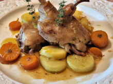 Baron de lapin rôti