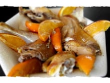 Cocotte de pintade et oranges confites