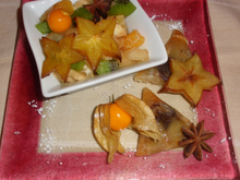 Salade de fruits et samossas