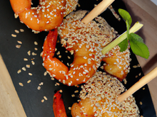 Panés de crevettes au sésame !