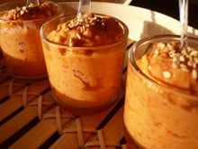 Verrines de poivrons et houmos