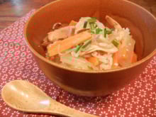 Riz aux légumes et pied de mouton