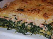 Lasagnes aux épinards et aux 2 saumons