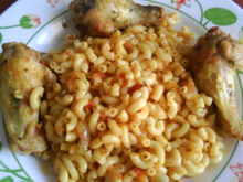 Coquilettes roussies au poulet