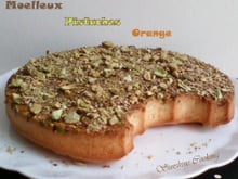 Moelleux aux pistaches et au sirop à l'orange et au miel