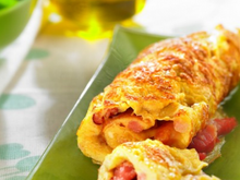 Omelette au jambon ou au lard