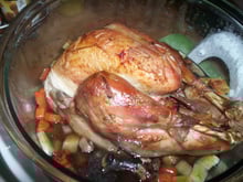 Dinde chaponnée au whisky