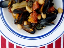 Moules et cocos au chorizo
