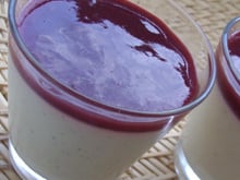Pannacotta au coulis de fraises