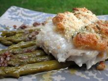 Pavé de Lieu en croûte d'amandes