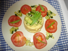 Scones de polenta et sa poêlée de courgettes