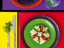 Risotto aux asperges, lard fumé et parmesan