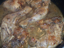 Cuisse de poulet flambées au cognac