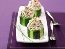 Bouchées de thon et concombre