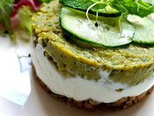 Cheesecake salé aux petits-pois