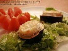 Toasts d'aubergine grillée au chèvre