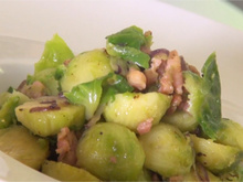 Poêlée de choux de Bruxelles aux lardons