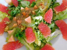 Salade de gésiers et pamplemousse