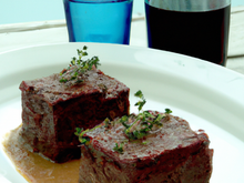 Pavé de sandre au vin rouge