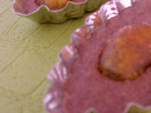 Financiers au chocolat noir, gingembre et kumquats confits