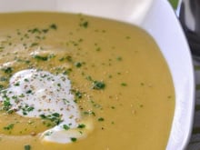 Soupe de nos montagnes : lentilles du Puy, comté et saucisse de Morteau