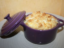 Minis cocottes de crumble courgette et boursin