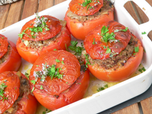 Tomates farcies au hachis de bœuf