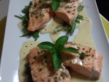 Filets de saumon aux 2 sauces