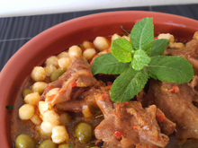 Tajine de rognons d'agneau aux pois chiches