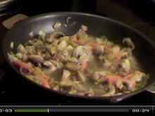 Blanquette de saumon, au jambon de Parme et basilic par Marion