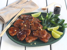 Filet mignon de porc sauté, miel et épices