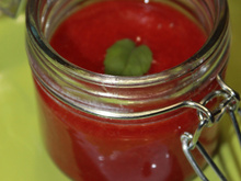 Gelée de fraise au basilic