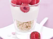 Verrines de cheesecake aux framboises