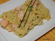Risotto au saumon et safran