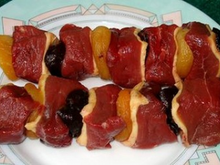 Brochette de canard