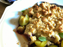 Crumble aux mirabelles de chez maman
