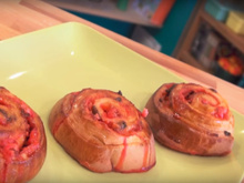 Escargots briochés aux pralines roses