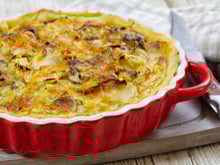 Quiche traditionnelle au saumon et poireaux