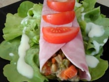 Roulé de jambon de Paris à la macédoine de légumes