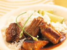 Travers de porc caramélisé au miel