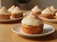 Cupcakes vanille, glaçage mascarpone