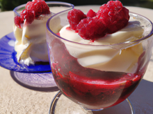 Parfait glacé à la framboise et au mascarpone