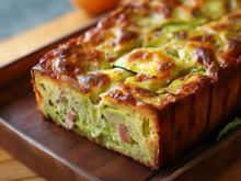 Cake courgette chèvre et jambon