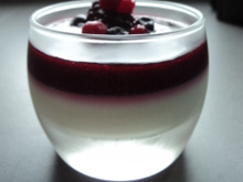 Panacotta aux fruits rouges