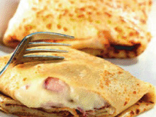 Crêpes au Comté et jambon