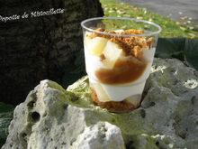 Verrine poires, spéculos sauce au caramel