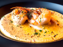 Raviole de langoustine et nuage de bisque