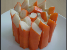Charlotte aux bâtonnets de surimi et macédoine de légumes