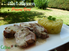 Filet mignon de porc au poivre Vert